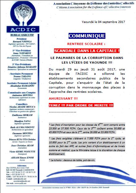 communique lycee